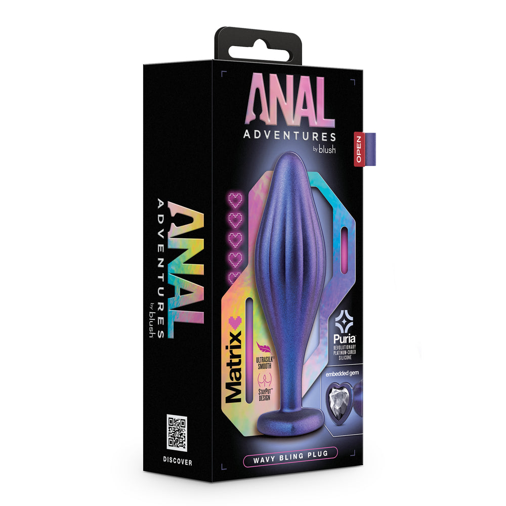 Anal Adventures Matrix Wavy Bling Butt Plug