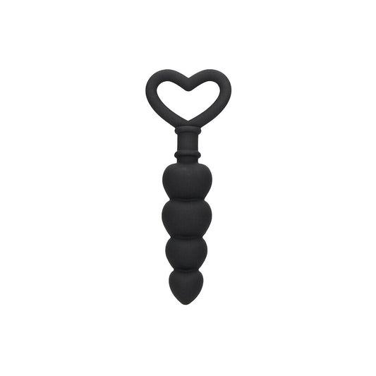 Ouch Silicone Anal Love Beads Black