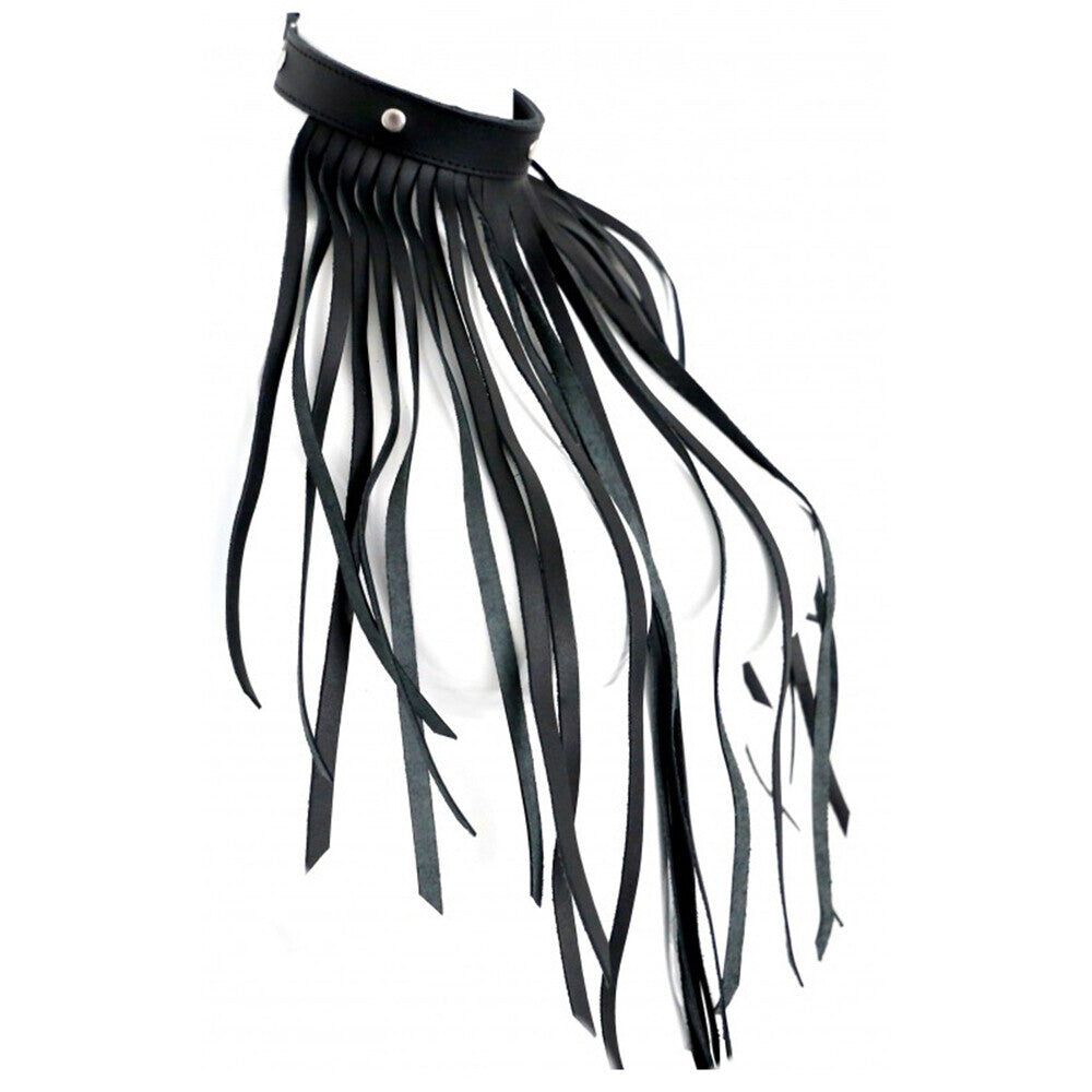 Leather Fringe Necklace Collar